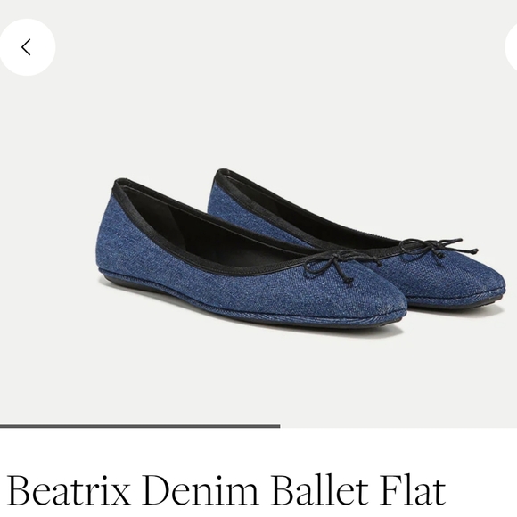 Veronica Beard Blue Denim Bow Flats Size 5 NWT - Picture 2 of 15